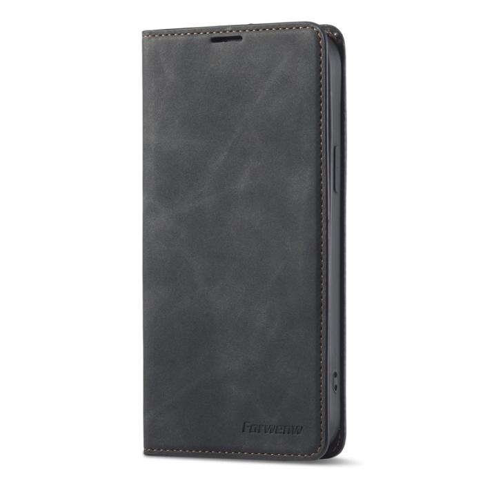 FORWENW - FORWENW iPhone 14 Fantasy Series Fodral i Skinvänligt Läder - Svart