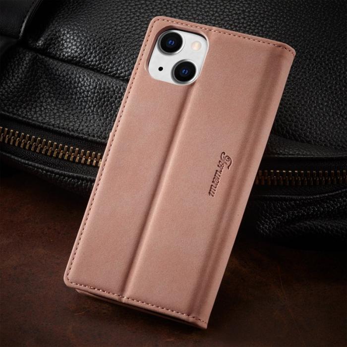 FORWENW - FORWENW iPhone 14 Plus F1 Series Flip Fodral Äkta läder - Roséguld