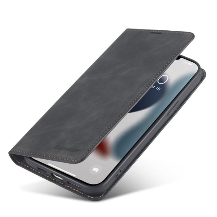 FORWENW - FORWENW iPhone 14 Plus Skal i Skinvänligt Läder - Svart