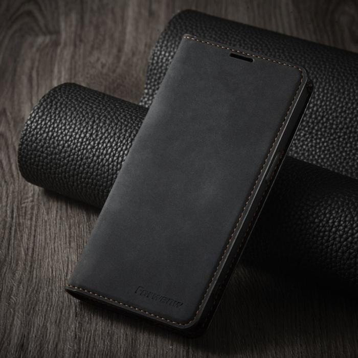 FORWENW - FORWENW iPhone 14 Pro Max Fodral - Äkta läder - Svart