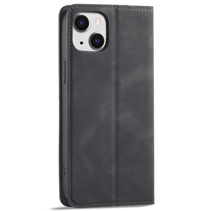 FORWENW - FORWENW iPhone 15 Fodral i Äkta läder - Svart