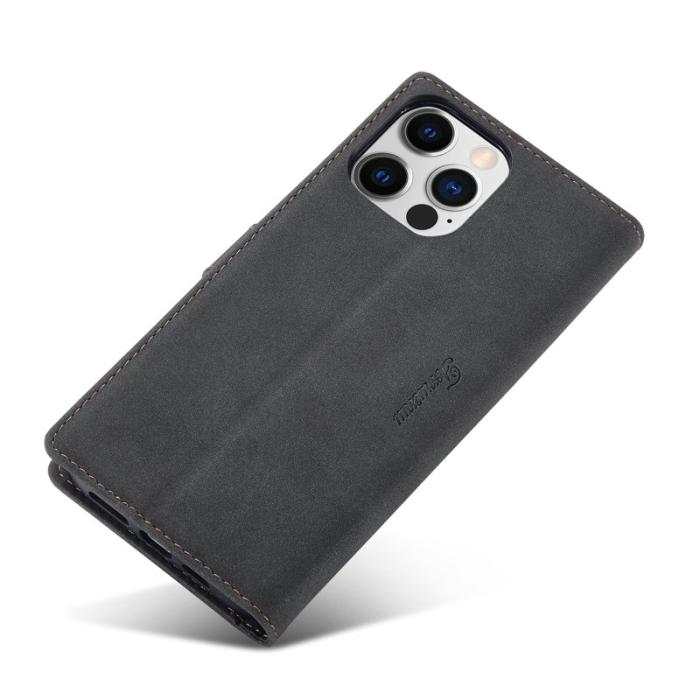 FORWENW - FORWENW iPhone 15 Pro Fodral PU Läder - Full Skydd - Svart