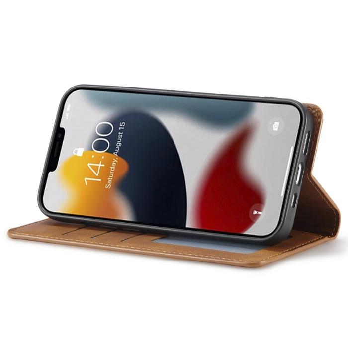 FORWENW - FORWENW iPhone 15 Pro Max Fodral Äkta läder - Brun