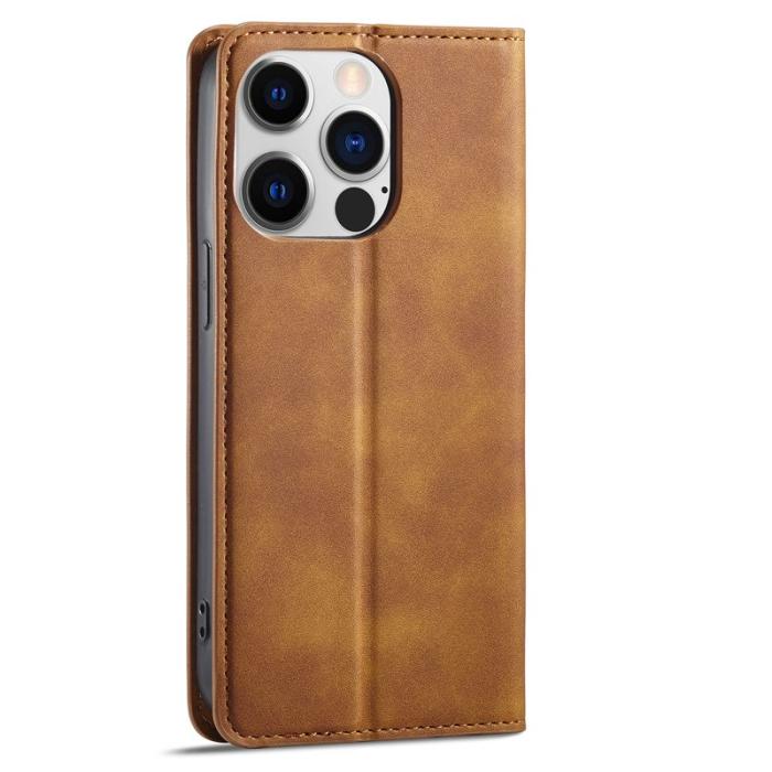 FORWENW - FORWENW iPhone 15 Pro Max Fodral Äkta läder - Brun