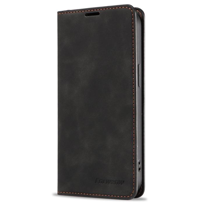 FORWENW - FORWENW iPhone 16e Fodral Äkta läder - Svart