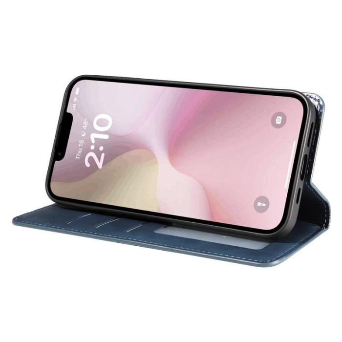 FORWENW - FORWENW iPhone 16e Fodral Skin-Touch Läder - Blå