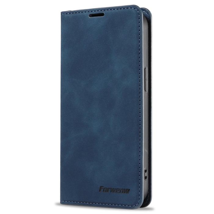 FORWENW - FORWENW iPhone 16e Fodral Skin-Touch Läder - Blå