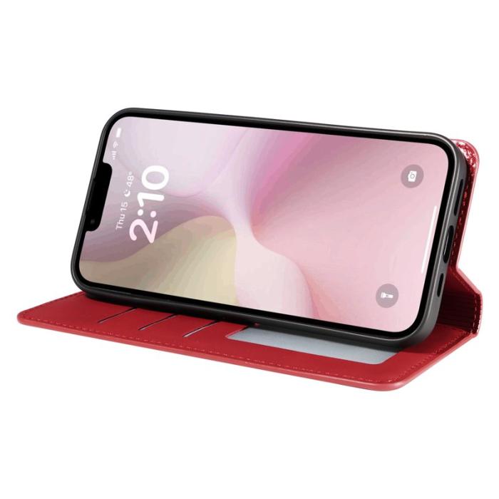 FORWENW - FORWENW iPhone 16e Fodral Skin-Touch Läder - Röd