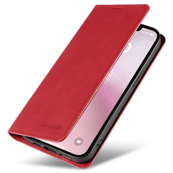 FORWENW - FORWENW iPhone 16e Fodral Skin-Touch Läder - Röd