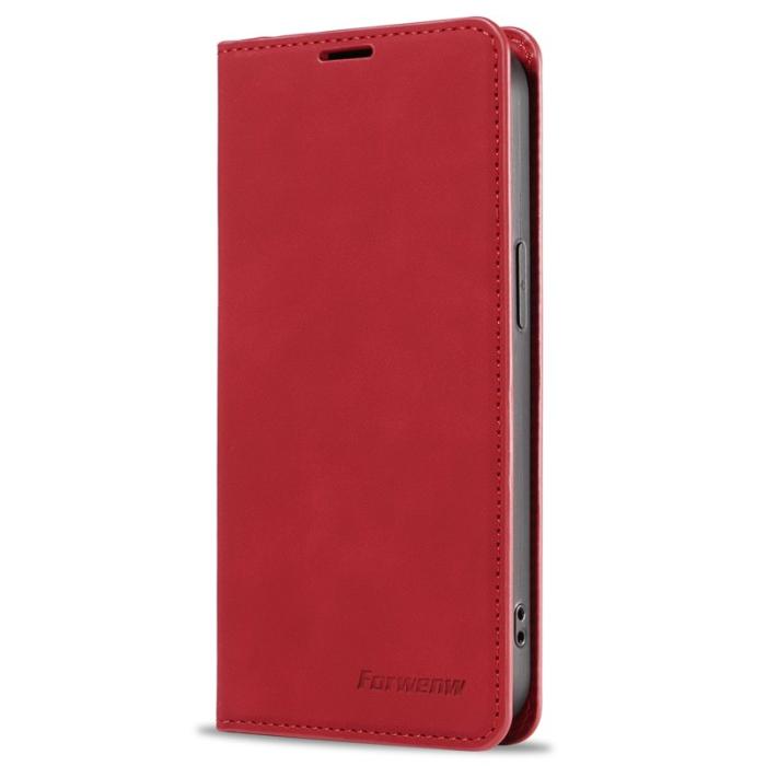 FORWENW - FORWENW iPhone 16e Fodral Skin-Touch Läder - Röd