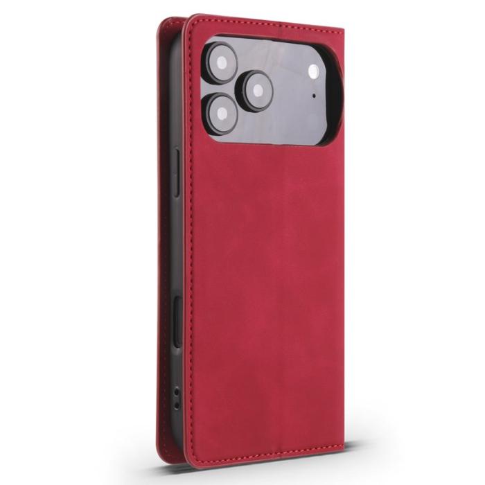 FORWENW - FORWENW iPhone 17 Pro Max Wallet Fodral Äkta läder - Röd