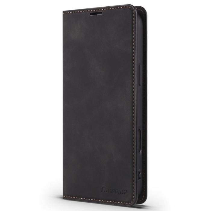 FORWENW - FORWENW iPhone 17 Pro Max Wallet Fodral Äkta läder - Svart