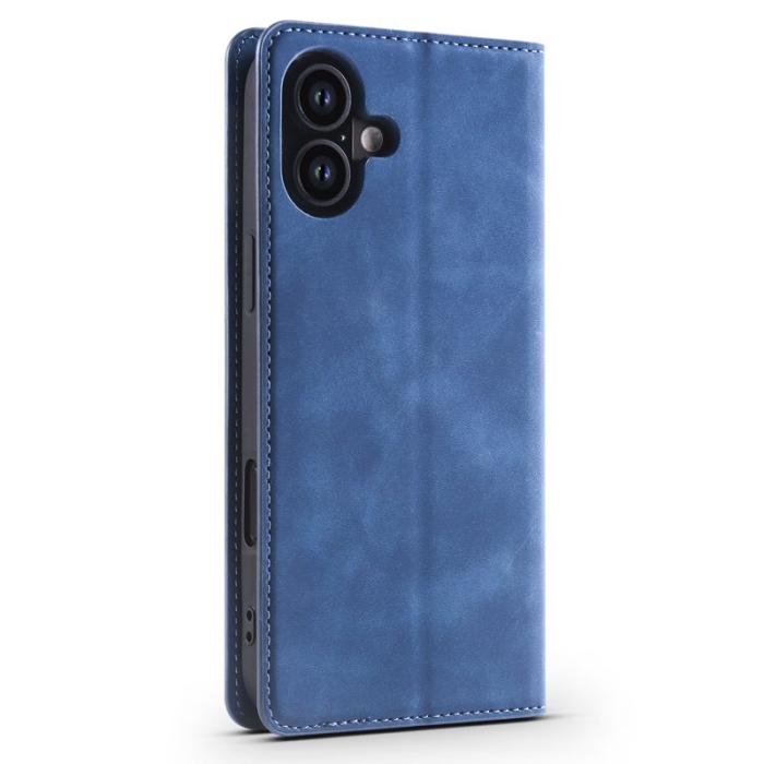 FORWENW - FORWENW iPhone 17 Wallet Fodral Äkta läder - Blå