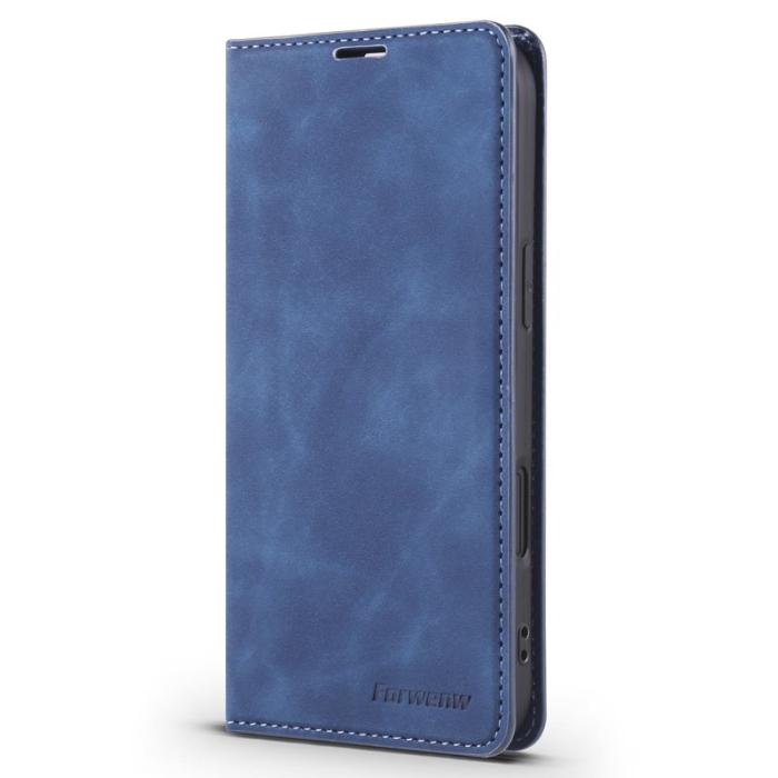 FORWENW - FORWENW iPhone Air Wallet Fodral Äkta läder - Blå