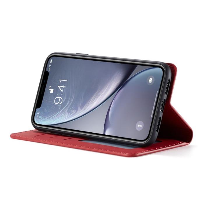 FORWENW - FORWENW iPhone XR Fodral i Silkeslen Läder - Röd