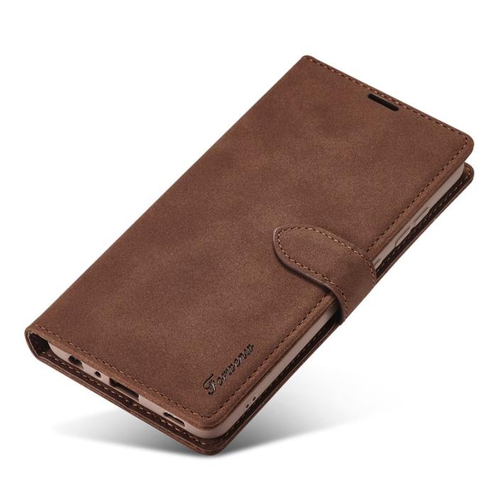 FORWENW - FORWENW Samsung Galaxy A33 5G F1 Flip Fodral Äkta läder - Brun