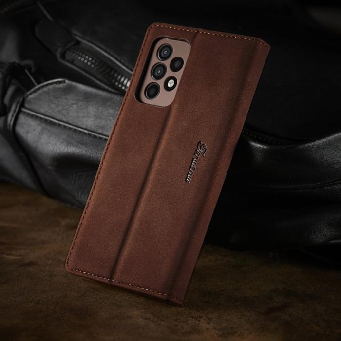FORWENW - FORWENW Samsung Galaxy A33 5G F1 Flip Fodral Äkta läder - Brun