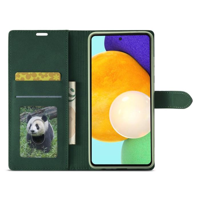 FORWENW - FORWENW Samsung Galaxy A33 5G F1 Flip Fodral Äkta läder - Grön
