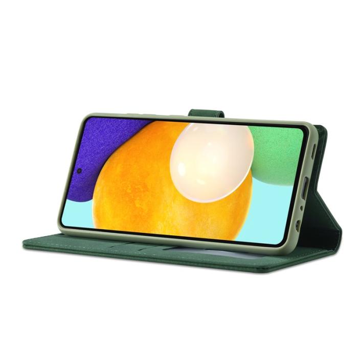 FORWENW - FORWENW Samsung Galaxy A33 5G F1 Flip Fodral Äkta läder - Grön