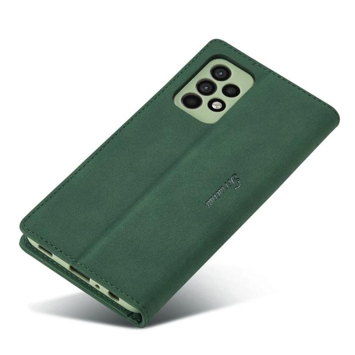 FORWENW - FORWENW Samsung Galaxy A33 5G F1 Flip Fodral Äkta läder - Grön
