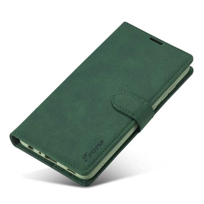 FORWENW - FORWENW Samsung Galaxy A33 5G F1 Flip Fodral Äkta läder - Grön