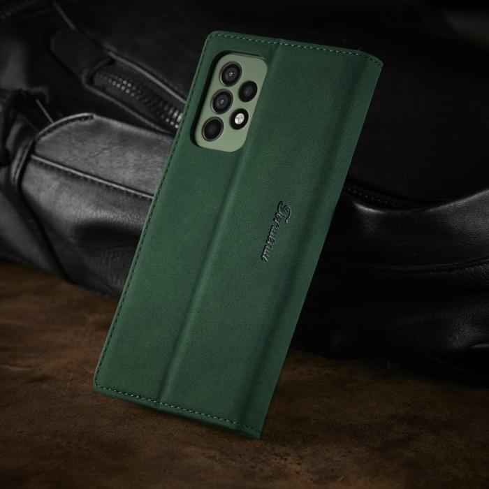 FORWENW - FORWENW Samsung Galaxy A33 5G F1 Flip Fodral Äkta läder - Grön