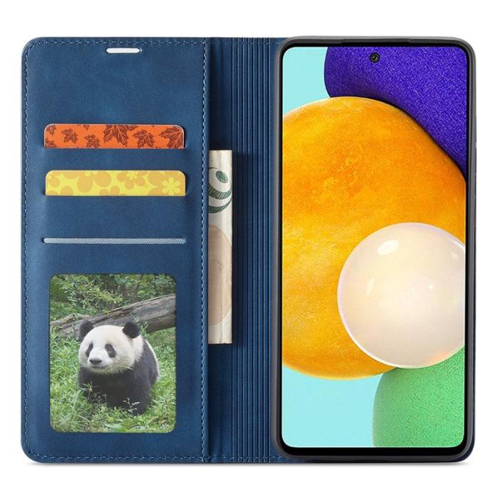 FORWENW - FORWENW Samsung Galaxy A33 5G Fodral Äkta läder - Blå