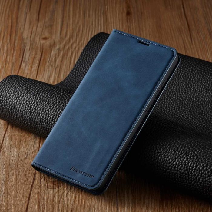 FORWENW - FORWENW Samsung Galaxy A33 5G Fodral Äkta läder - Blå