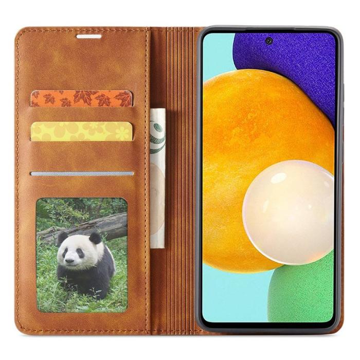 FORWENW - FORWENW Samsung Galaxy A33 5G Fodral Äkta läder - Brun