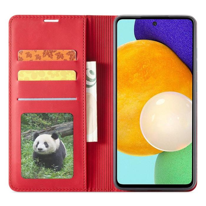 FORWENW - FORWENW Samsung Galaxy A33 5G Fodral Äkta läder - Röd