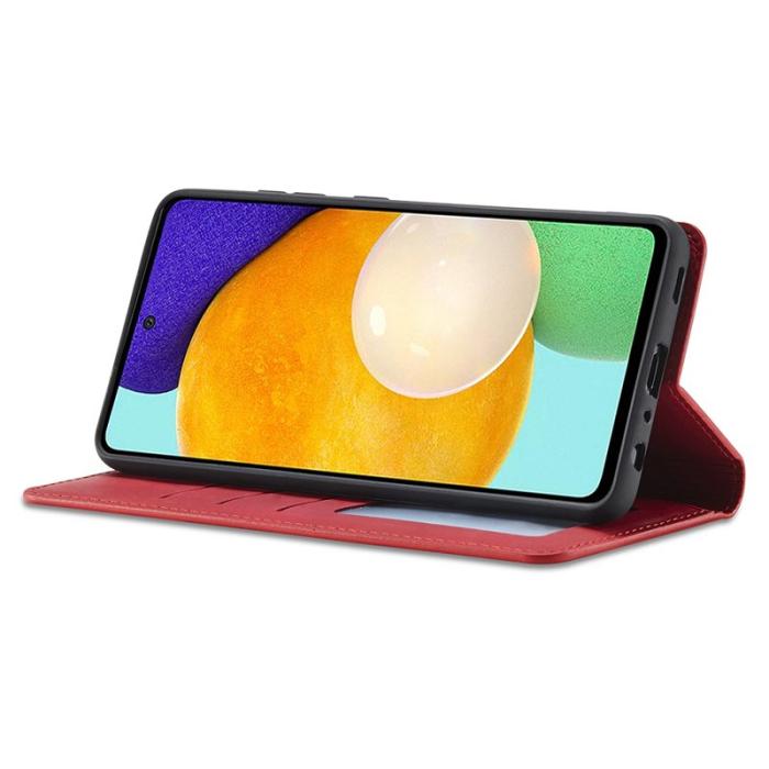 FORWENW - FORWENW Samsung Galaxy A33 5G Fodral Äkta läder - Röd