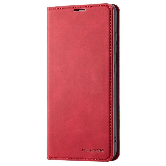 FORWENW - FORWENW Samsung Galaxy A33 5G Fodral Äkta läder - Röd