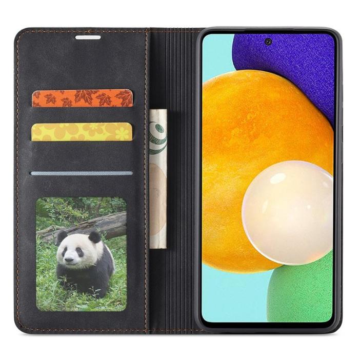 FORWENW - FORWENW Samsung Galaxy A33 5G Fodral Äkta läder - Svart