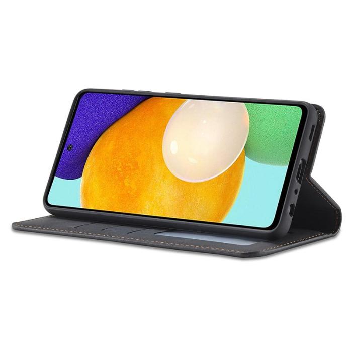 FORWENW - FORWENW Samsung Galaxy A33 5G Fodral Äkta läder - Svart