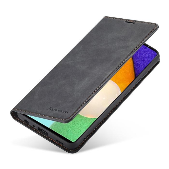 FORWENW - FORWENW Samsung Galaxy A33 5G Fodral Äkta läder - Svart