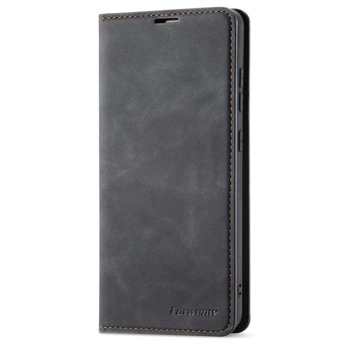 FORWENW - FORWENW Samsung Galaxy A33 5G Fodral Äkta läder - Svart