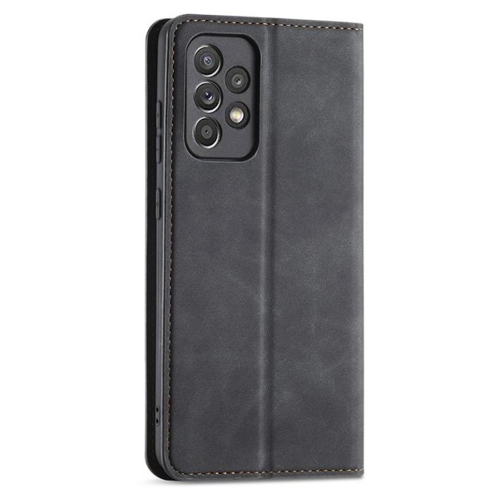 FORWENW - FORWENW Samsung Galaxy A33 5G Fodral Äkta läder - Svart