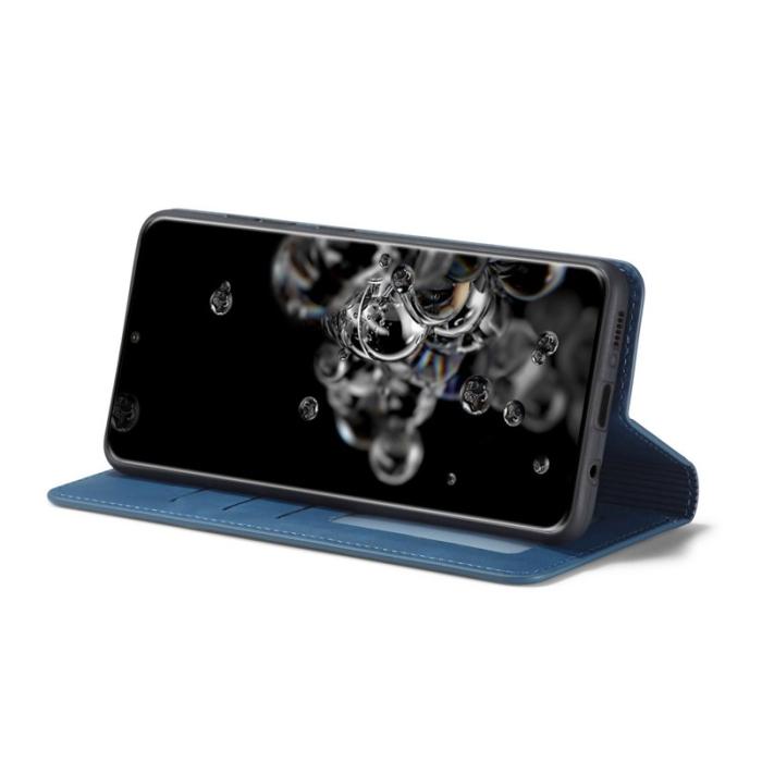 FORWENW - FORWENW Samsung Galaxy S21 Ultra 5G Fodral - Äkta läder - Blå