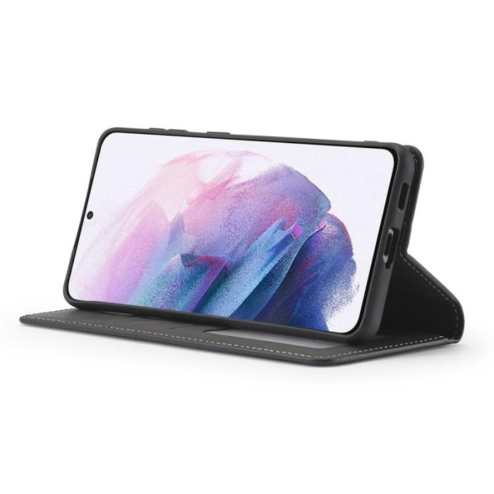 FORWENW - FORWENW Samsung Galaxy S23 Fantasy Series Fodral - Äkta läder - Svart