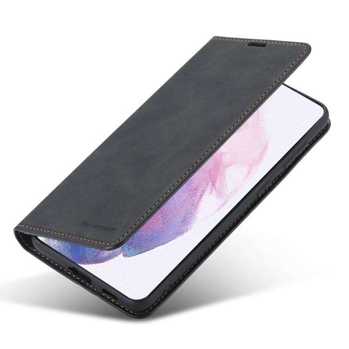 FORWENW - FORWENW Samsung Galaxy S23 Fantasy Series Fodral - Äkta läder - Svart