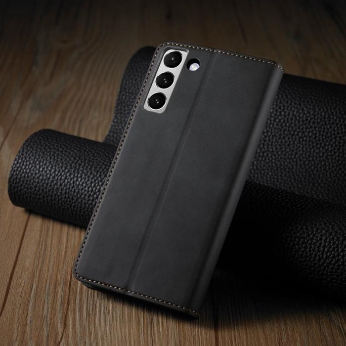 FORWENW - FORWENW Samsung Galaxy S23 Fantasy Series Fodral - Äkta läder - Svart