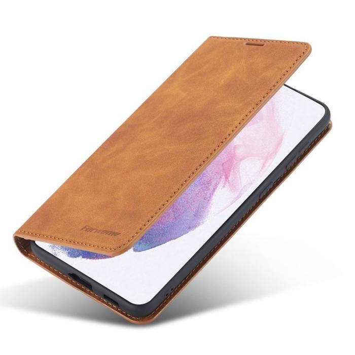 FORWENW - FORWENW Samsung Galaxy S23+ Fodral Äkta läder - Brun