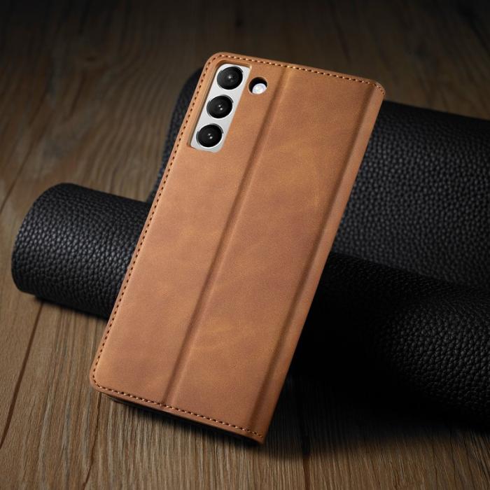 FORWENW - FORWENW Samsung Galaxy S23+ Fodral Äkta läder - Brun