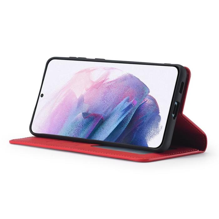 FORWENW - FORWENW Samsung Galaxy S23+ Fodral Äkta läder - Röd