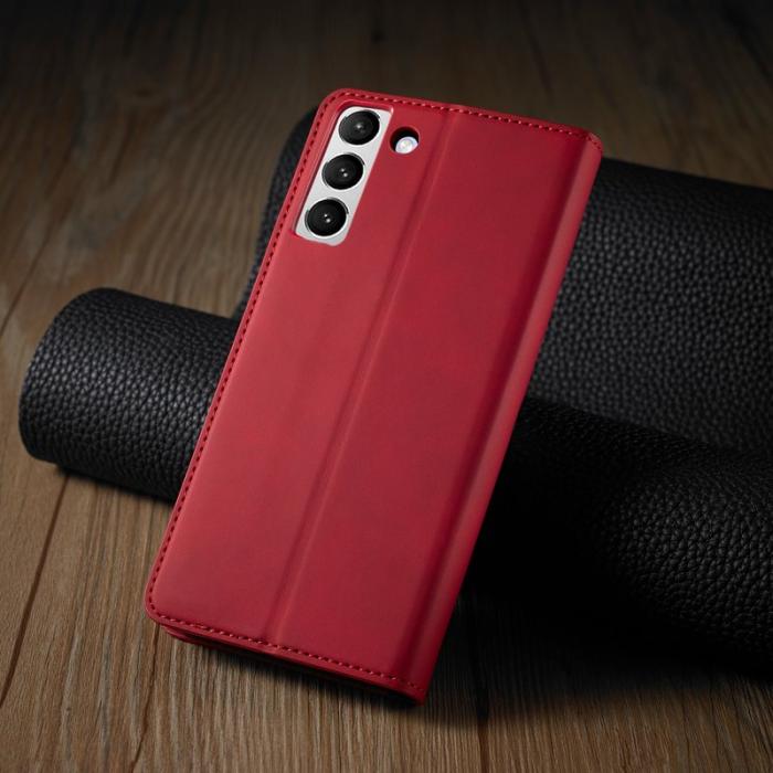 FORWENW - FORWENW Samsung Galaxy S23+ Fodral Äkta läder - Röd