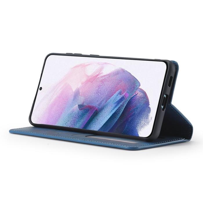 FORWENW - FORWENW Samsung Galaxy S23+ Fodral i Skinvänligt Läder - Blå