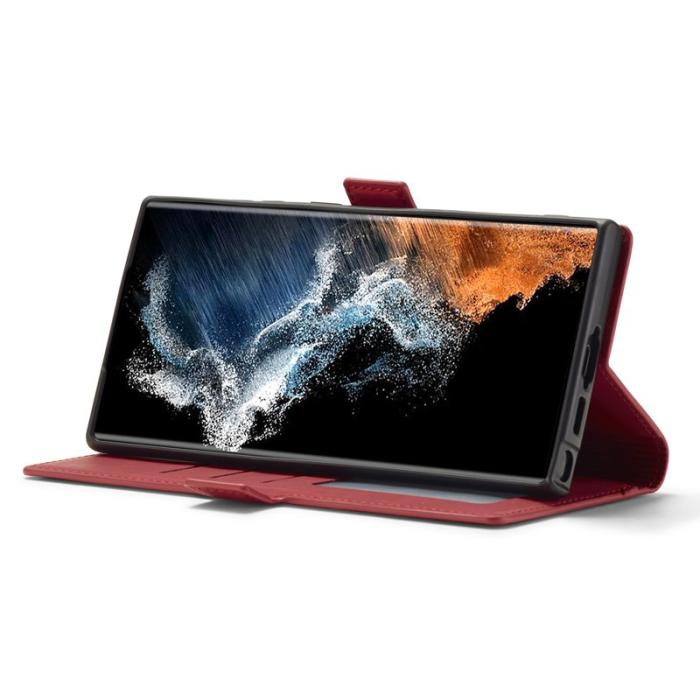 FORWENW - FORWENW Samsung Galaxy S23 Ultra Fantasy Fodral - Äkta läder - Röd