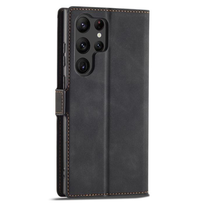 FORWENW - FORWENW Samsung Galaxy S24 Ultra Fodral Äkta läder - Svart