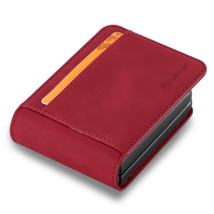 FORWENW - FORWENW Samsung Galaxy Z Flip3 5G Fodral PU Läder - Röd