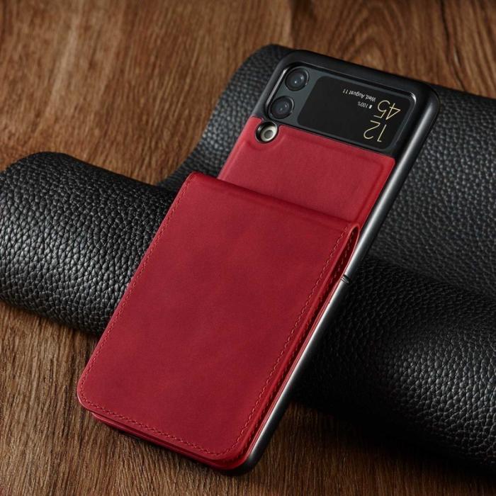 FORWENW - FORWENW Samsung Galaxy Z Flip3 5G Fodral PU Läder - Röd